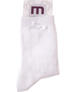 Melton classic white pointelle socks