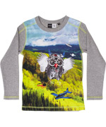 Molo Fine Ribbed Owl Space T-shirt