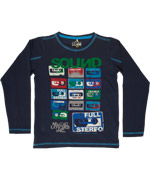 Name It navy t-shirt with cassettes