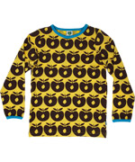 Smafolk yellow t-shirt with brown apple print