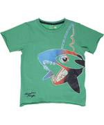 Name It organic cotton green t-shirt with shark