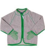 Molo grey fleece zip-up baby jacket for boys
