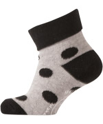 Melton turn-up socks, with ABS sole