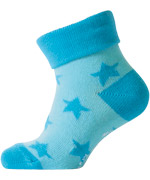 Melton turn-up socks, with ABS sole