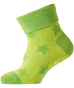Melton turn-up socks, with ABS sole