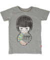 Name It grey organic t-shirt with charming print
