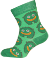 Melton funny green monster printed baby socks