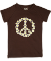 Ej Sikke Lej toffe t-shirt met peace-teken vol madeliefjes