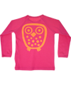Ej Sikke Lej basic pink t-shirt with big owl
