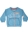 Minymo sweat cardigan with car print