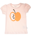 Minymo charming pink t-shirt with fluo apple
