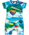 Molo summer playsuit with great flying machine print