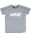 Molo! great grey t-shirt with blue back and fluo pipings