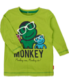 Name It flashy limoengroene t-shirt met 3 slimme apen