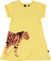 Molo zomers geel jurkje met coole tijger print