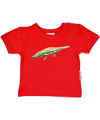 Baba Babywear rode t-shirt met gevaarlijke krokodiel