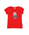 Baba Babywear rode t-shirt met schattige poezenprint