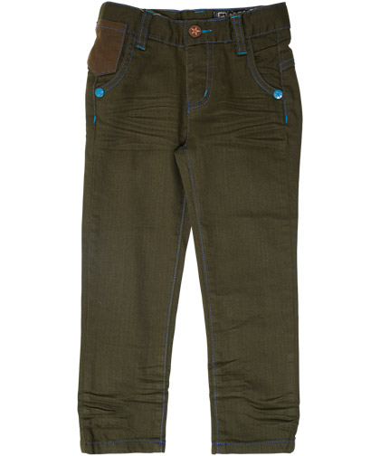 New! Molo amazing khaki denim pants with blue details (Aksel)