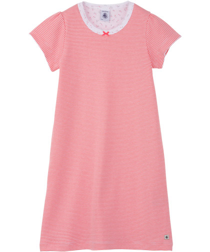 New! Petit Bateau classic striped nightgown in sweet pink (Chem nuit)