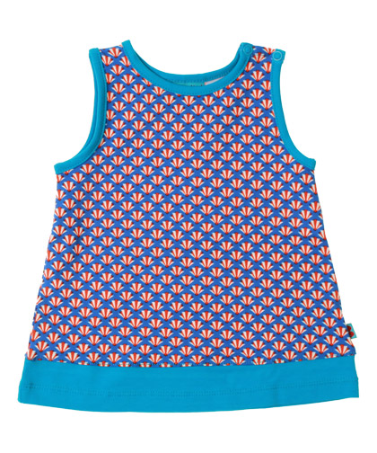 New! Froy & Dind retro printed baby dress in blue (Dress artdeco baby)