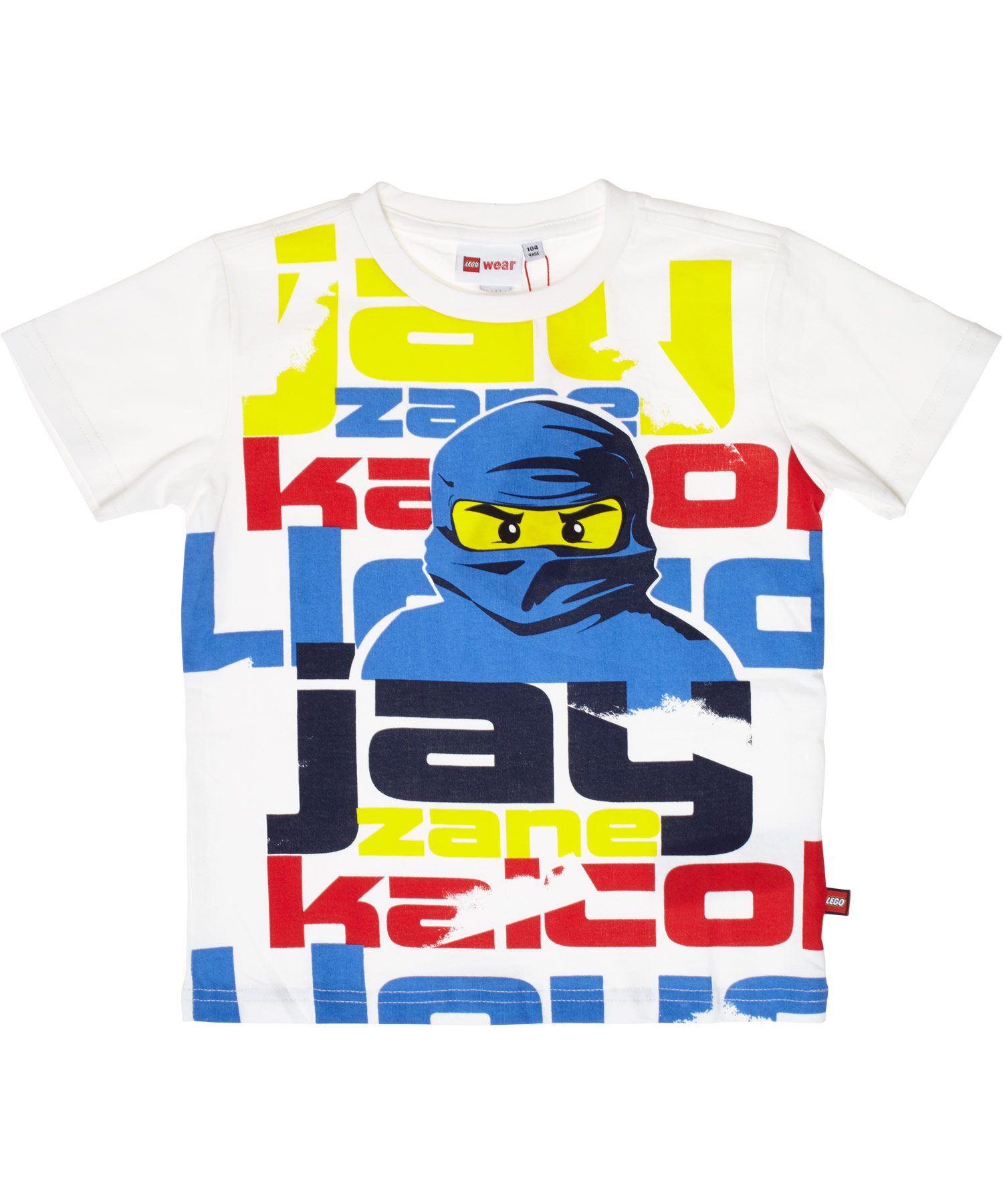 New! LEGO superb white Ninjago t-shirt with Jay, the blue ninja