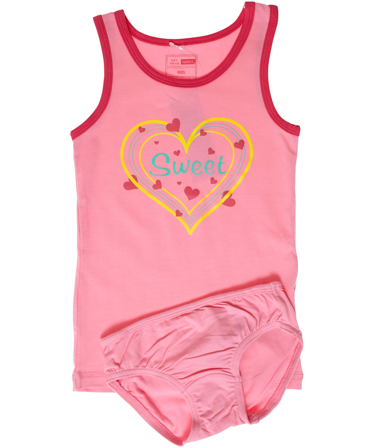 New! Name It sweet heart printed pink underwear set (VASE)