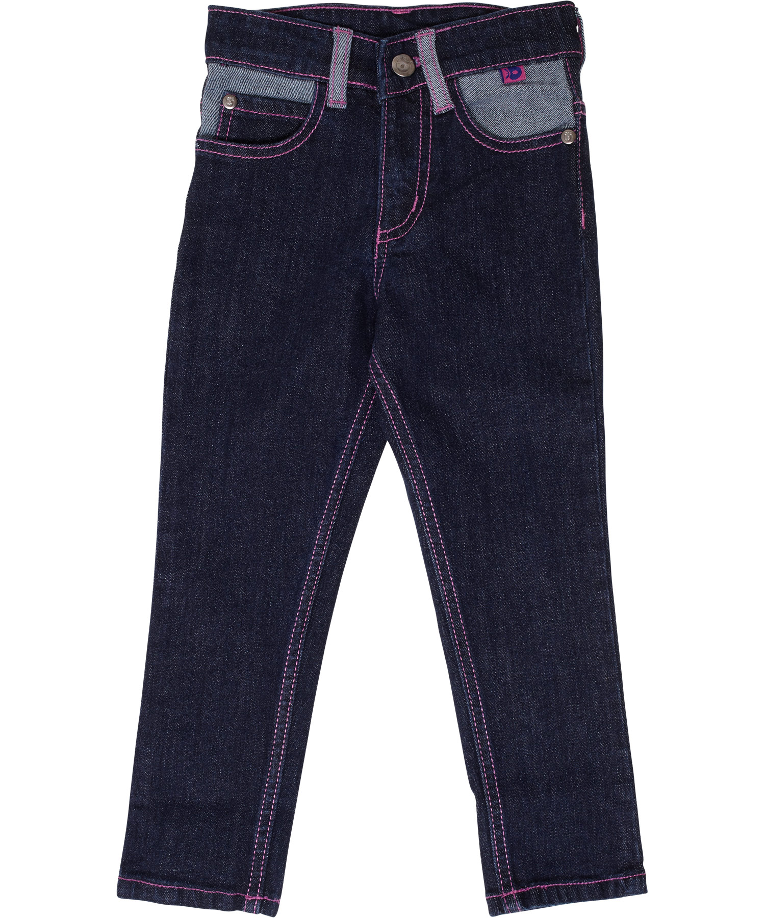 New! Småfolk trendy jeans with pink stitches and bright back pockets ...