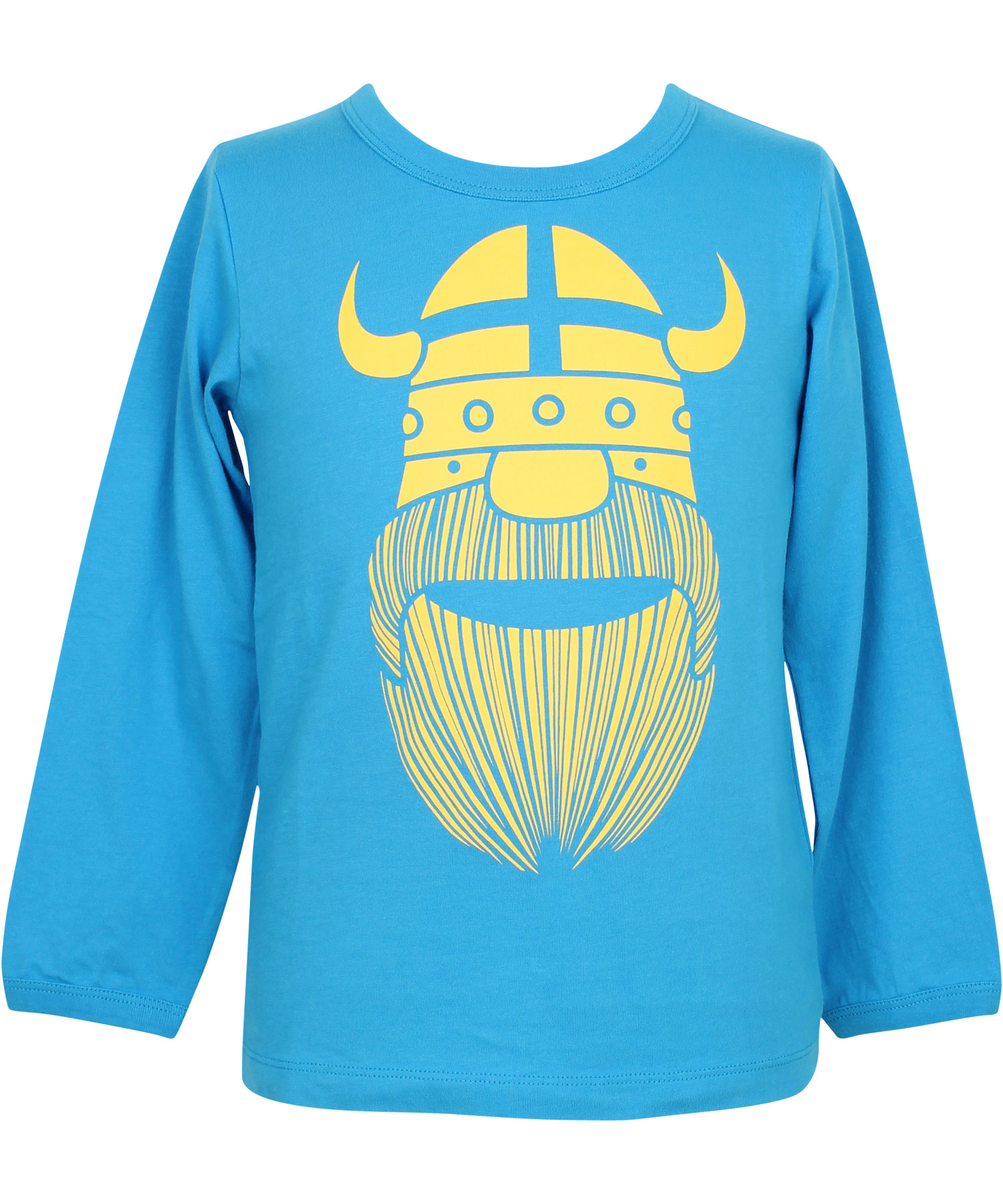 New! Danefæ gorgeous blue t-shirt with yellow Erik the Viking (Basic LS)