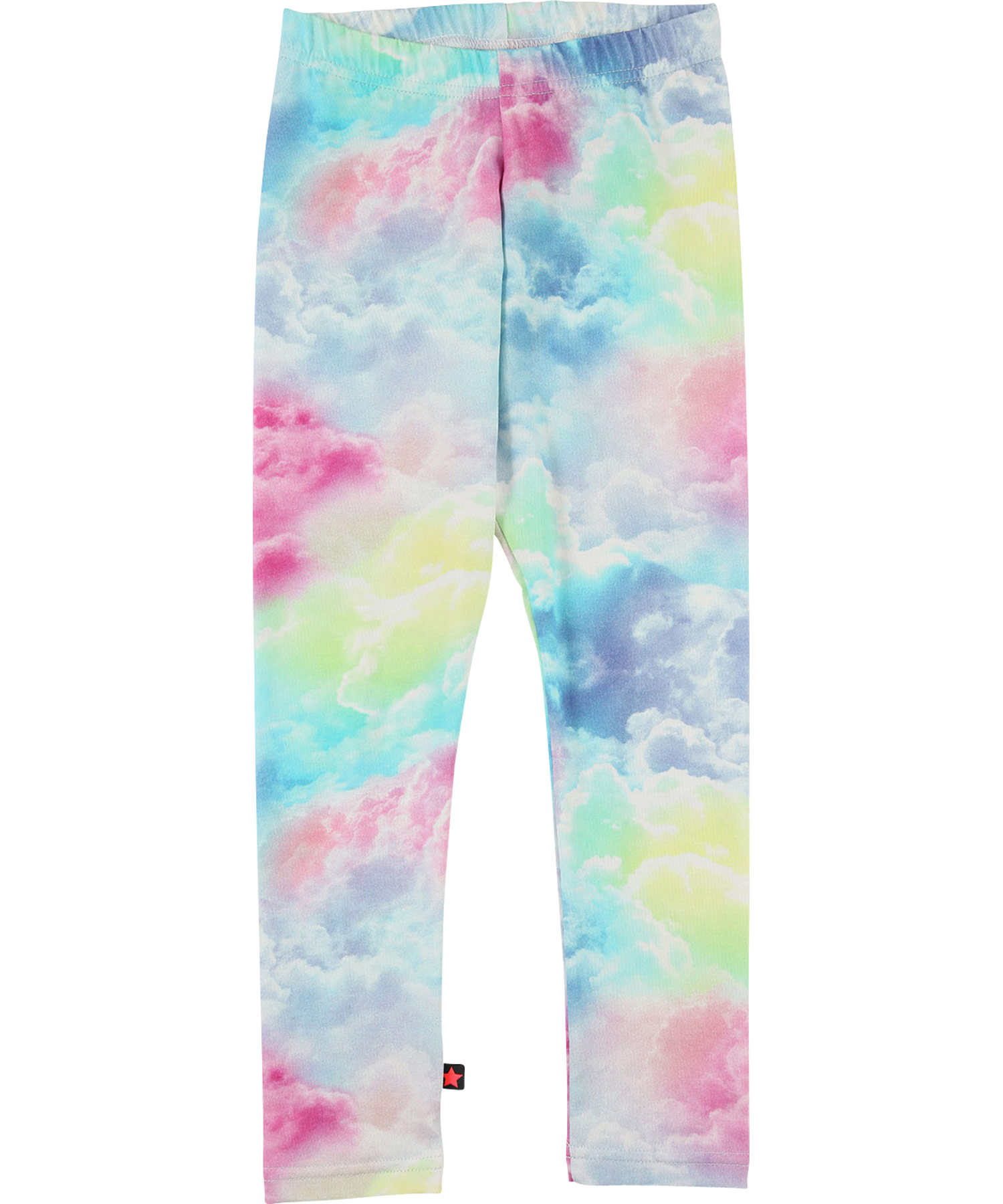 New! Molo Colorful Leggings with Rainbow Clouds Print (Niki)