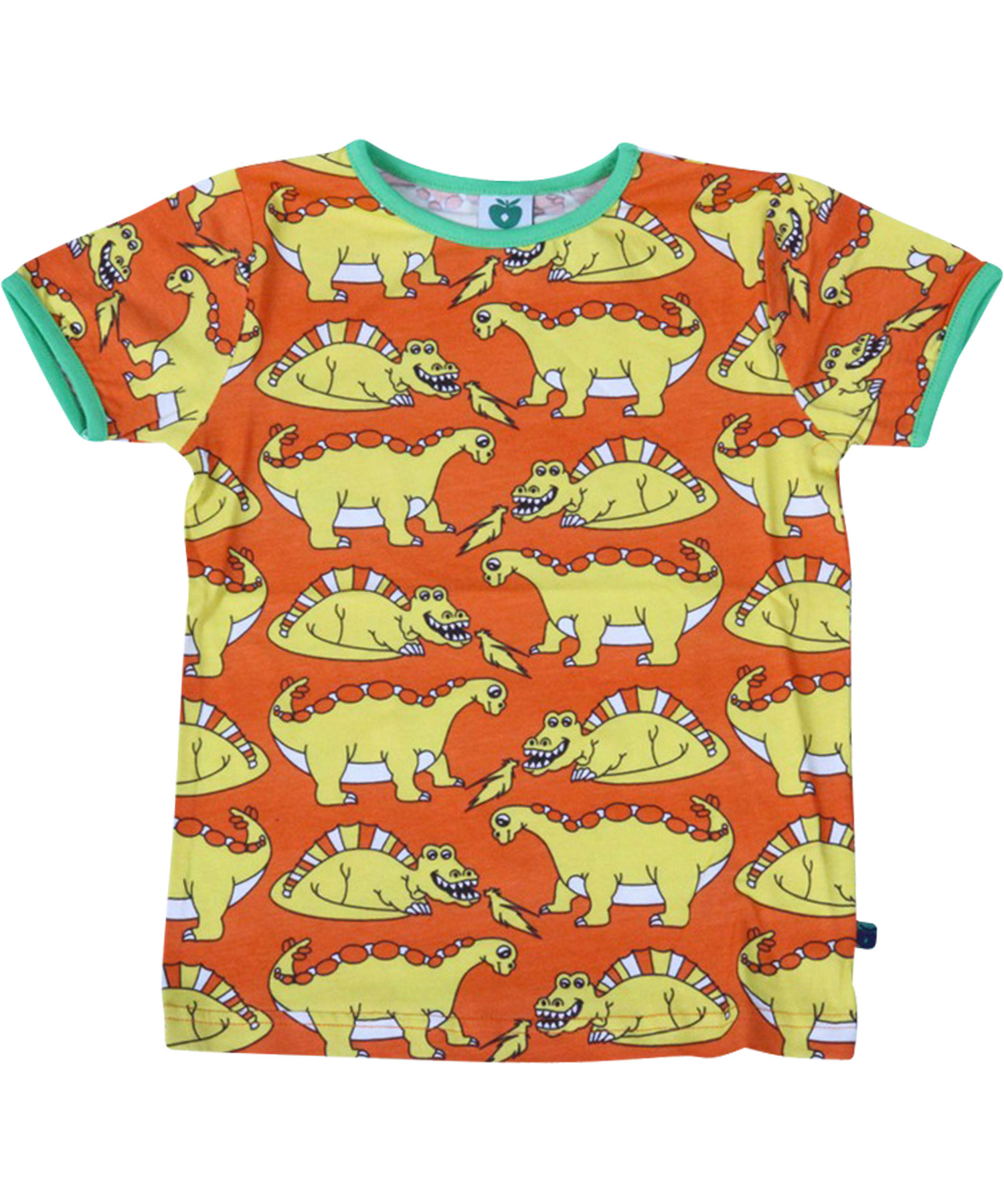 New! Smafolk adorable orange T-shirt with yellow dinosaurs (Dinausors)