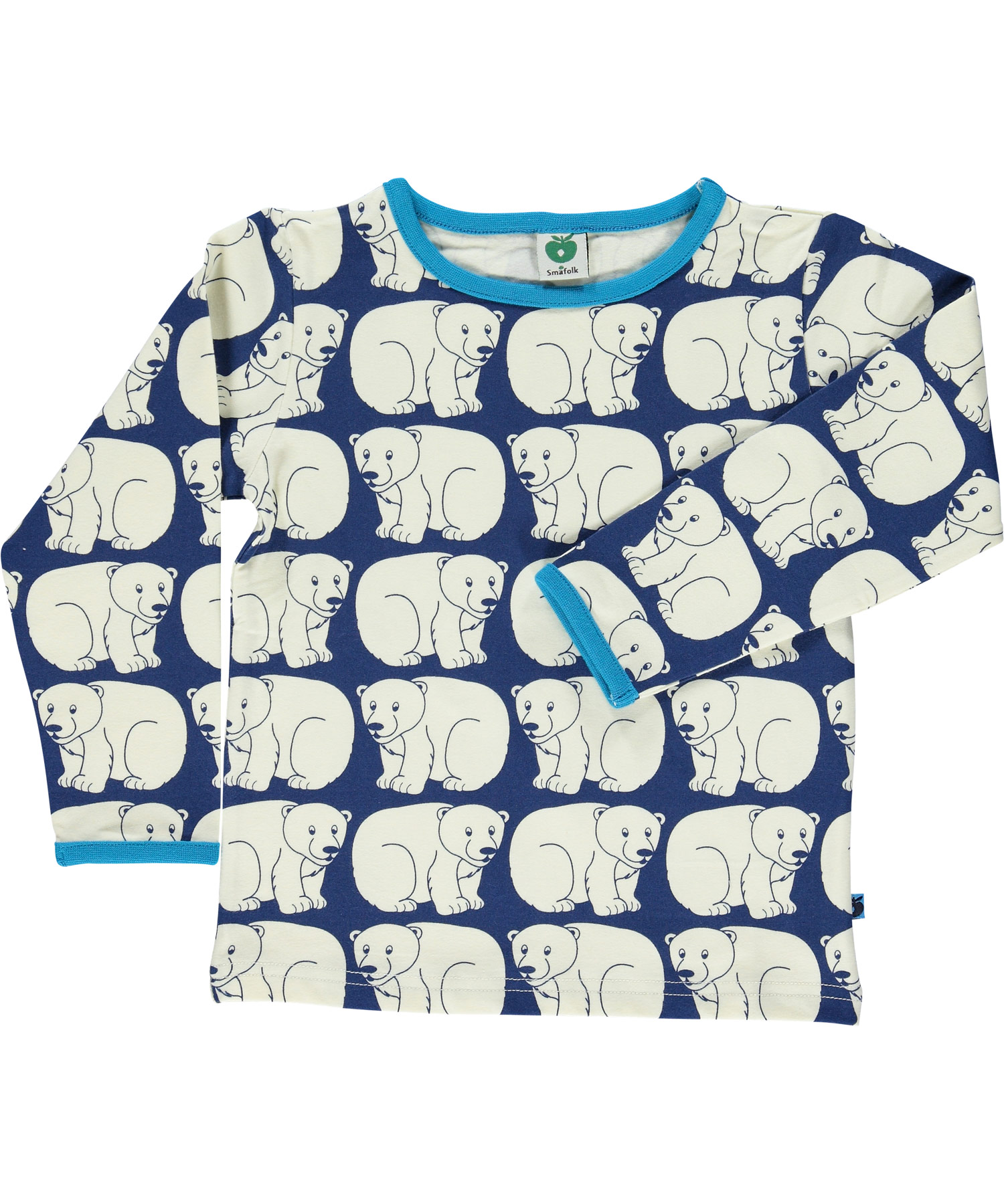New! Småfolk gorgeous blue t-shirt with polar bears (Polar bear)