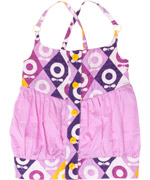 Katvig zomers paarse bloes met logo print