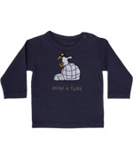 T-shirt marine pingouin et igloo par Mini A Ture