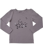 Mini A Ture grijze t-shirt met wilde vogel print