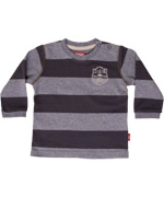 Ticket to Heaven grey striped prep-style shirt for babies