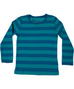 Katvig deep water and blue aqua striped long sleeve T-shirt