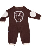 Ej Sikke Lej fine knitted playsuit with adorable owl 