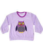 Minymo baby sweat with embroided owl