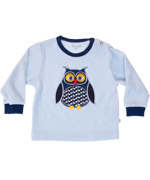 Minymo baby sweater with embroided owl