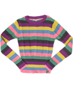 Minymo pullover in rainbow colored knit