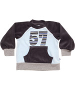 Minymo baby sweater with striped number print
