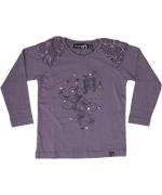 Minymo grey t-shirt with beautiful sequins