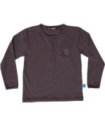 Minymo granddad longsleeve t-shirt with an embroided pirate sign