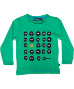 Minymo green longsleeve t-shirt with funny computer monsters