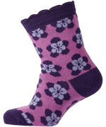 Melton baby socks with a cute flower 