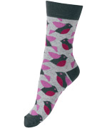 Melton playful bird printed socks for girls