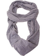 Christina Rohde grey tube scarf with silver stars