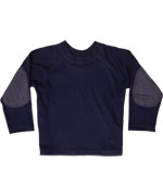 Christina Rohde very nice navy sweater with grey patches