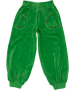 SmÃ¥folk fantastic baggy velour pants in green