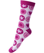 Melton heart and stars printed socks